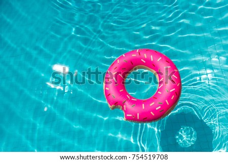 blue pool pink air donut