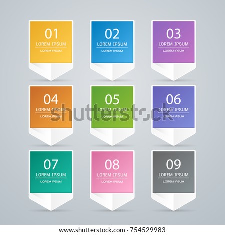 Sticker label colorful set