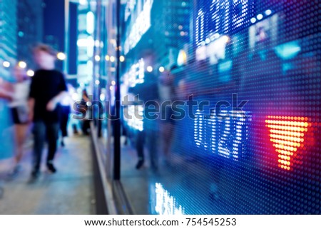 Stock market in the city
