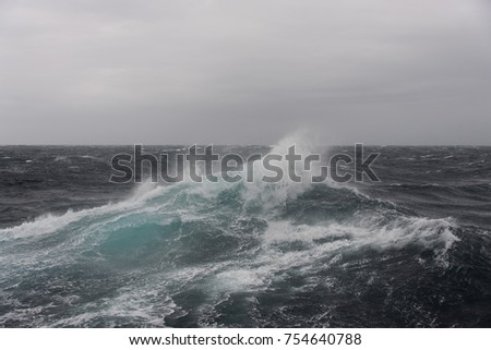 Stormy sea view