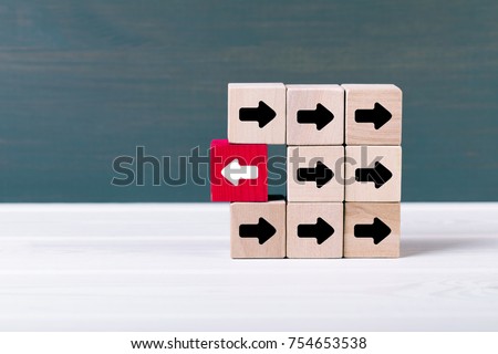 stand out think different. individuality and leadership concept Royalty-Free Stock Photo #754653538