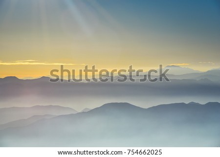 Beauty of mountain top viewing at Morning