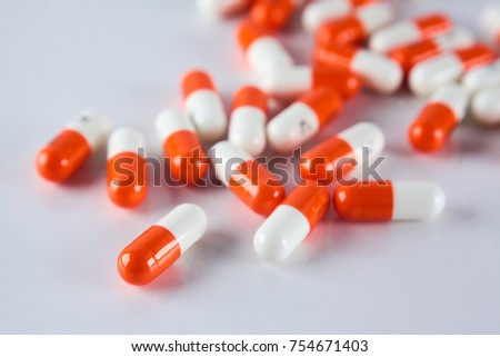 stripe orange and white tablet in isolated background
