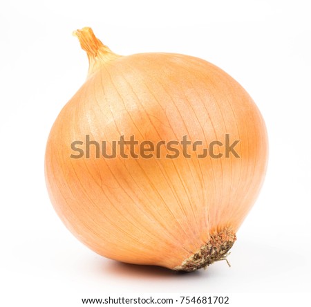 Onions isolated on white background Royalty-Free Stock Photo #754681702