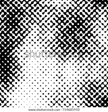 Abstract halftone pattern formed by black and white circles of different size.Vector illustration of a dotted background