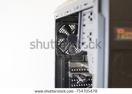 Case computing system black on white background