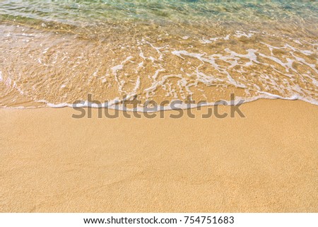 Sand sea tropical beach with clean transparent water