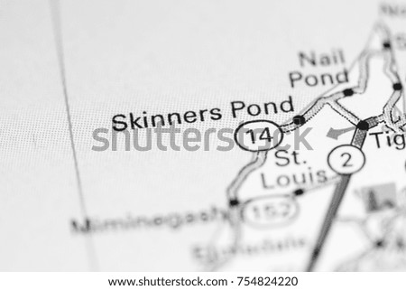 Skinners Pond. Canada on a map.