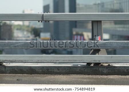 highway guard rail.