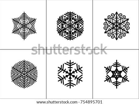 Snowflakes Vector Pack 1
