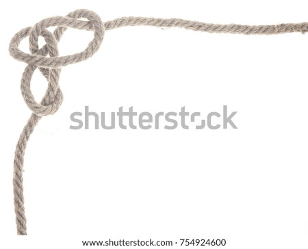Rope knot isolated on a white background 