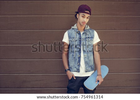Young man african descent teen age concept