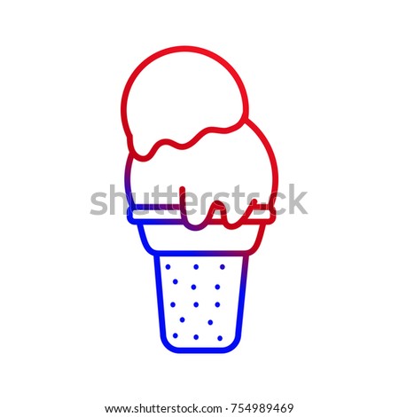 Isolated ice cream design