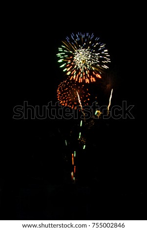 firework for background,Fireworks light up the sky,New Year celebration