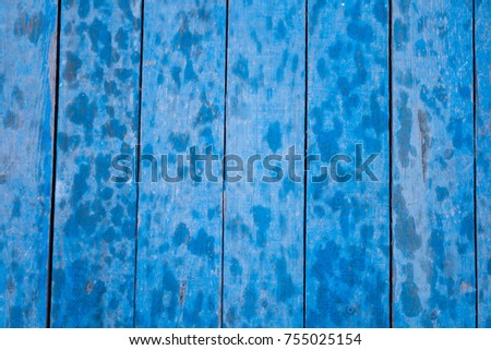 Weathered Wood Texture Painted in Blue Color