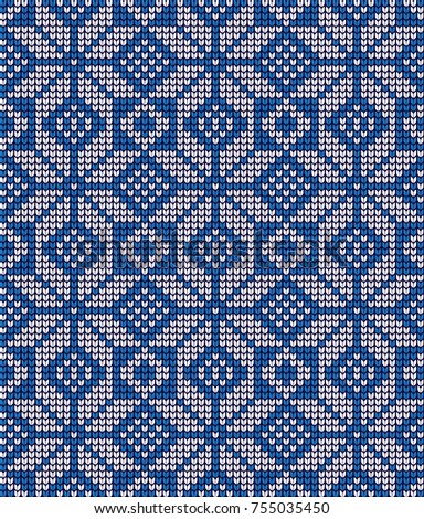 knitted seamless Norwegian pattern