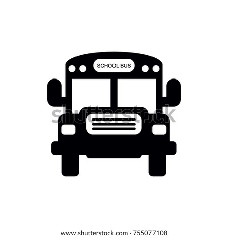 school bus icon vector