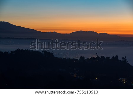 Sunrise in Los Angeles, CA.
