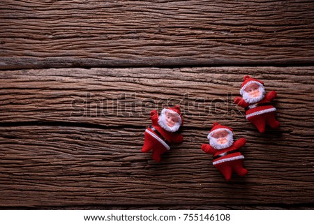 Santa Claus and  Christmas set of  Christmas and New Year Concept
