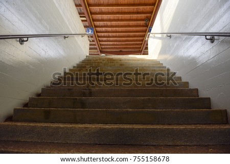 Old stairs subway 