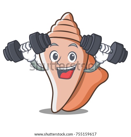 Fitness cute shell character cartoon