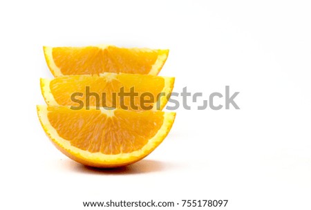 Orange fruit with isolated on white background.