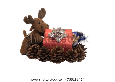 Reindeer toy playing christmas gift
