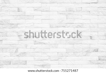 Black and white brick wall texture background or wallpaper abstract paint to flooring and homework.
