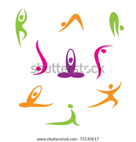 Yoga - a set of icons