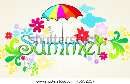Vector cute summer illustration