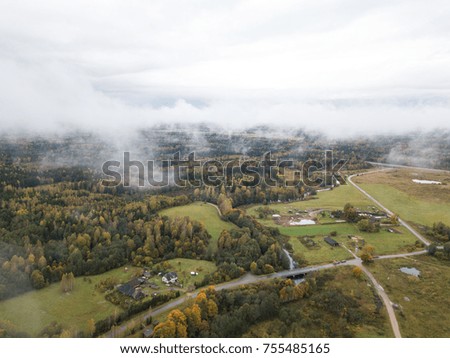 An areal shoot of Lithuanian countryside on a cloudy day4