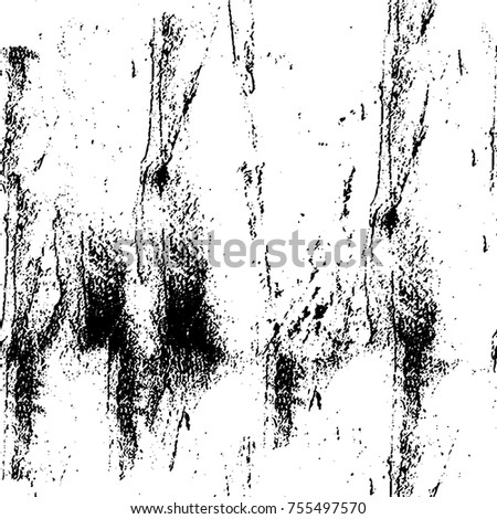 Vector black and white grunge background. Abstract monochrome pattern of stains, cracks, scratches print posters and design. Vintage elements and old texture of the ink