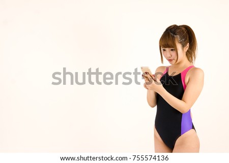 japanese girl wearing swimsuit