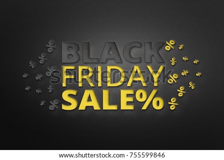 Black Friday sale and discount inscription design template on paper background. banner for shops, web.
