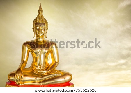 Statue of Buddha in sky background Giant Buddha Statue 