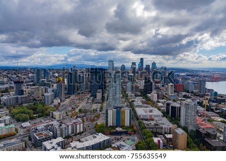 Seattle as seen from the Space Needle observation deck