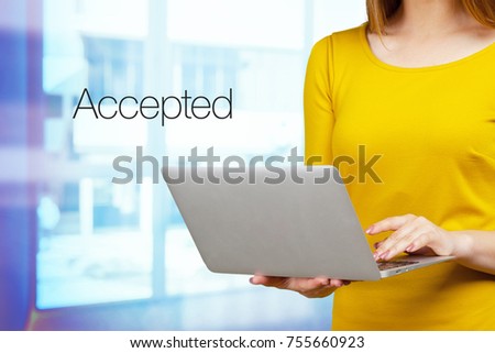 accepted text sign