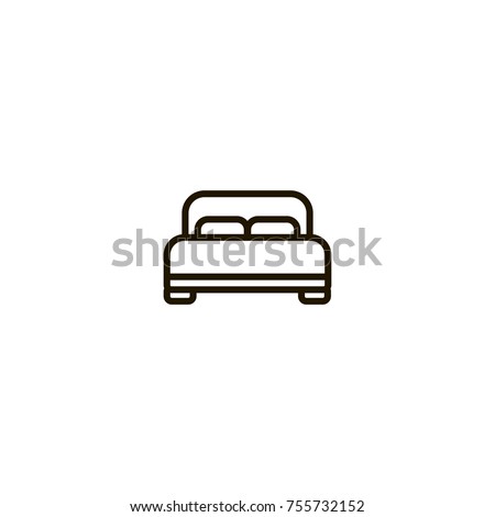 bed icon. sign design Royalty-Free Stock Photo #755732152