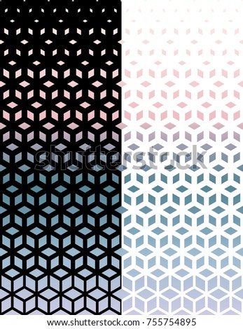 Vector Seamless Halftone Pattern from triangles.
Gradient the color of the sea wave and the sky at sunset