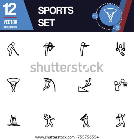 Sports icon collection vector set