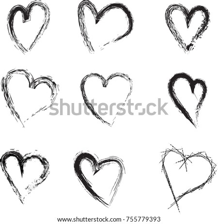 Vector black heart for web, art and design applications.