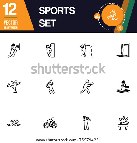 Sport icon collection vector set