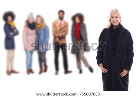 Group of winter people