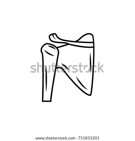 Shoulder joint isolated icon. Body part element. Premium quality graphic design. Signs, outline symbols collection, simple thin line icon for websites, web design, info graphics on white background