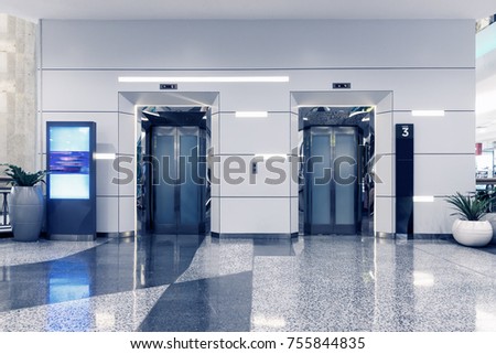 Double elevators in department