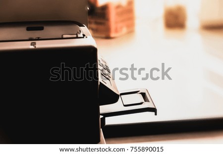 Printer in the Office table at sunshine