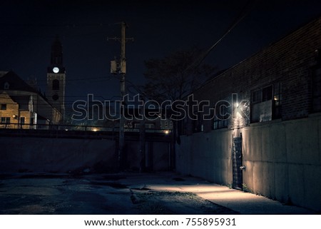 Empty Dark Alleyway Background Stock Photos And Images Avopix Com