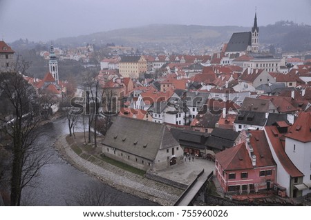 View of old town Cesky Krumlov