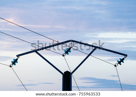 electricity concept pole construction