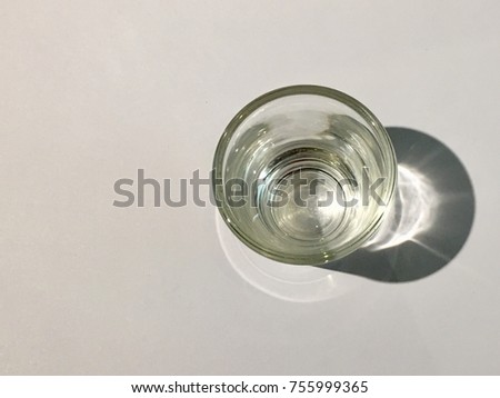 bird eye view of glasses / shadow and light Royalty-Free Stock Photo #755999365